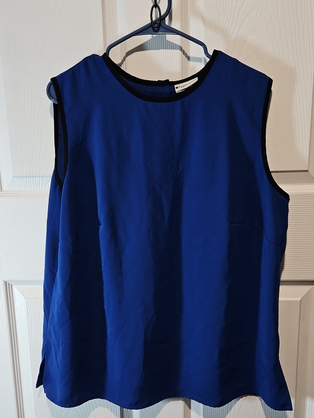Appleseed's Royal Blue Sleeveless Camisole with Black Trim